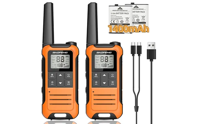 Baofeng Bf-t22 Walkie Talkie 16 Channels Pmr 446mhz License-free Led Display Voxs Hands-free Long-range Communication Wi