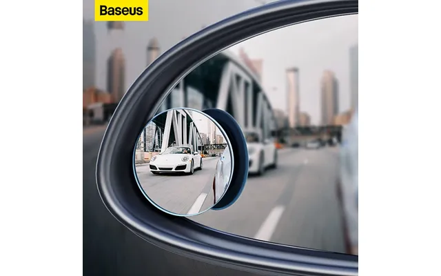 Baseus 2pcs Car Mirror Hd Convex Mirror Blind Auto Rearview Mirror 360 Degree Wide Angle Parking Rimless Mirrors