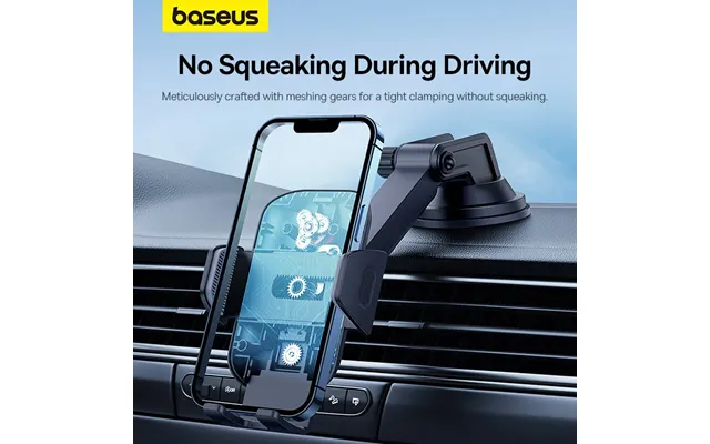 Baseus Ultracontrol Go Series Clamp-type Car Phone Holder Car Dashboard Window Mount Stand With Strong Suction Cup & Dam
