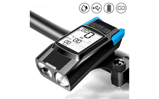 Bikight 3-in-1 Bicycle Speedometer Wireless Usb Rechargeable Double Led Bike Light Bike Computer With Alarm Horn