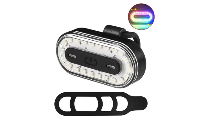 Bikight Colorful Rgb Usb Rechargeable Led Bike Taillight 14 Light Modes Waterproof Safety Rear Light For Night Riding Cy