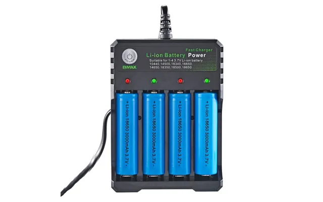 Bmax 4 Slot 18650 14500 16650 16340 Li-ion Battery Charger Eu Plug Ac Plug Portable Charger