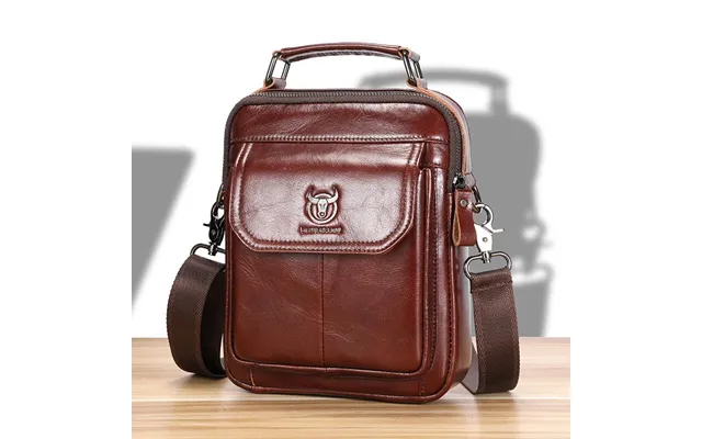 Bullcaptain Classical Men's Genuine Leather Shoulder Bag Retro Business Casual Crossbody Bag Male Large Capacity Handbag