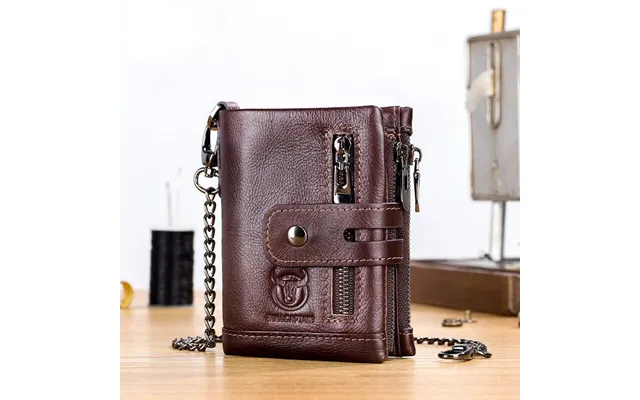 Bullcaptain Genuine Leather Men's Wallet - Large Capacity Rfid Blocking Wallet
