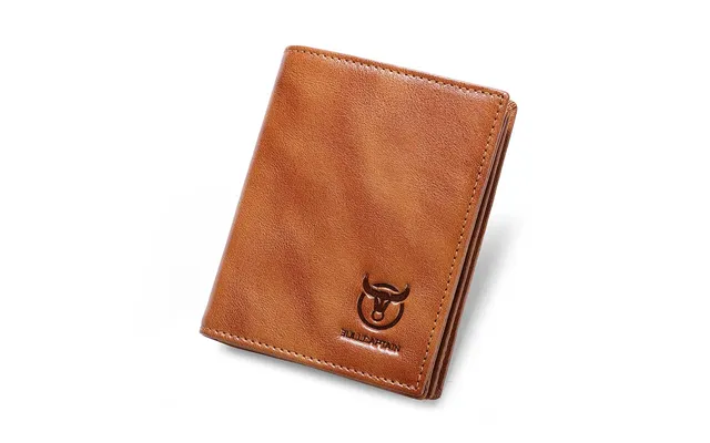 Bullcaptain Men's Genuine Leather Rfid Wallet Handmade Cowhide Thin Design Large Capacity Short Coin Purse Clip Business