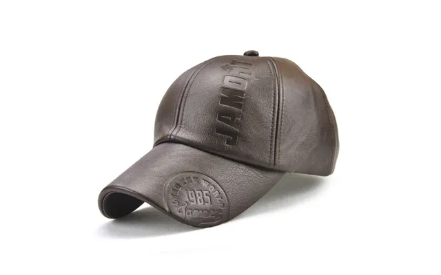 Collrown Fashion Baseball Cap Outdoor Men's Adjustable Pu Leather Hat Letters Embossed Casual Hats Women Unisex Sport Su