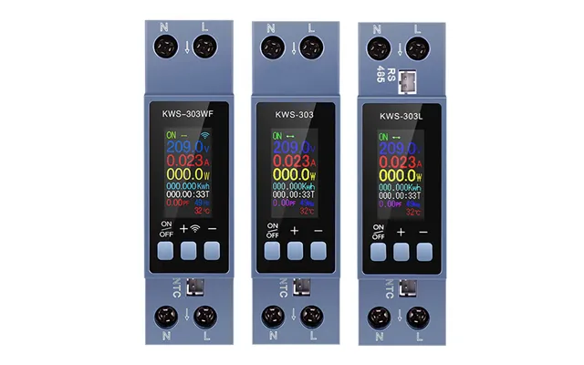Din Rail Ac Monitor Kws-303wf Kws-303l Kws-303 8-in-1 100-290v 40a Power Factor Frequency Kwh Meter Wifi Control