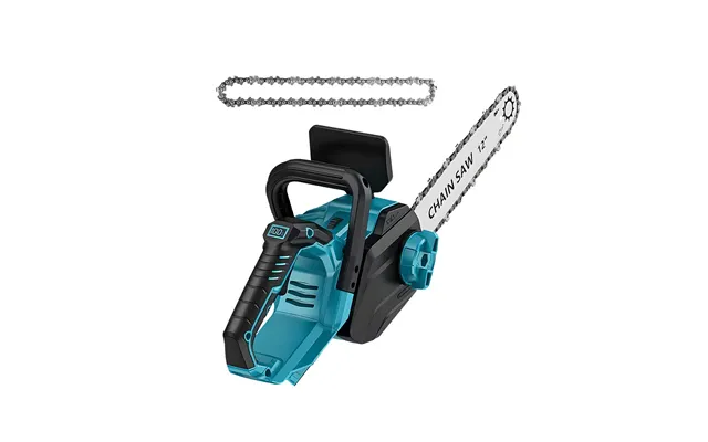 Drillpro 12-inch Brushless Cordless Chainsaw 1200w Battery-powered For Wood Cutting With Lcd Screen Lightweight Portable