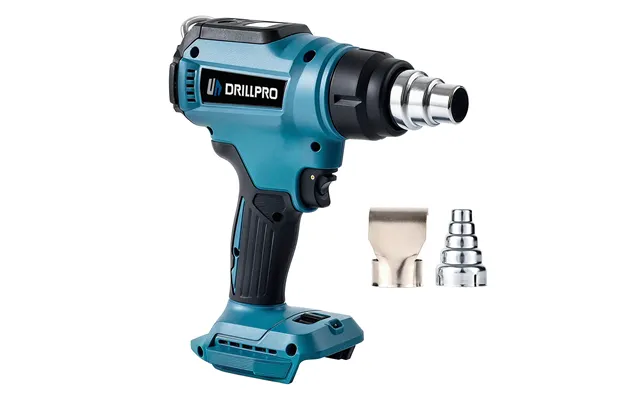 Drillpro 18v Heat Gun Led Display 30-650 Hot Air Gun Ceramic Heating Element For Shrink Wrapping Soldering No Battery
