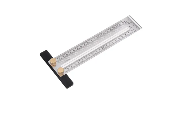 Drillpro 200 300 400mm Stainless Steel Precision Marking T Ruler Hole Positioning Measuring Ruler Woodworking Scriber Sc