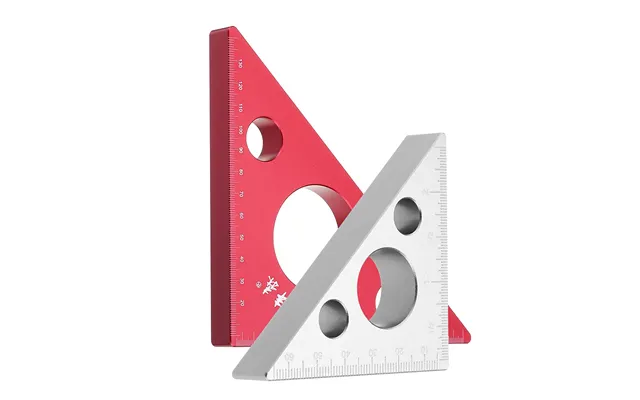 Drillpro 90 Degrees Aluminum Alloy Height Ruler Metric Inch Woodworking Triangular Ruler