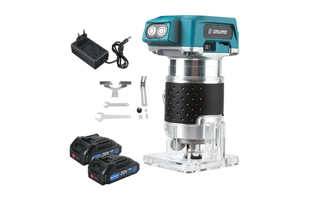Drillpro Cordless Brushless 350w Electric Wood Trimmer Compact Wood Router For Wood Trimming Slotting Carving