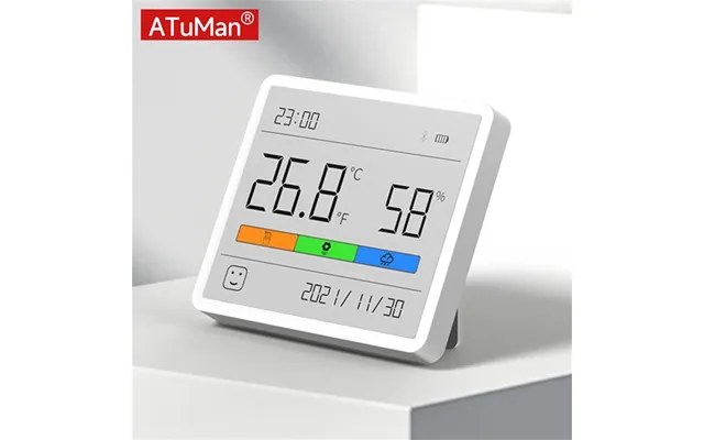 Duka Atuman Th1 Temperature Humidity Meter Lcd Digital Thermometer Hygrometer Sensor Gauge Weather Station Clock Home In