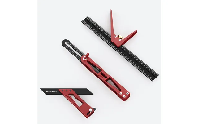 Enjoywood 3pcs Multi-angle Measuring Ruler Square Ruler Metric And Imperial Scale Woodworking Scribing Measure Tools For