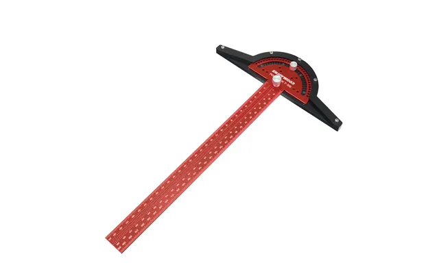 Enjoywood Aluminum Alloy 300mm Angle Positioning T Square Posi Lock Ruler Woodworking Edge Ruler Angle Measure Ruler Scr