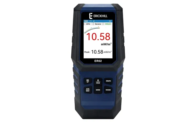 Erickhill Er-02 Emf Meter Radiation Detector With Advanced Measurement Acoustic Alarm System Automatic Shut-off And Wide
