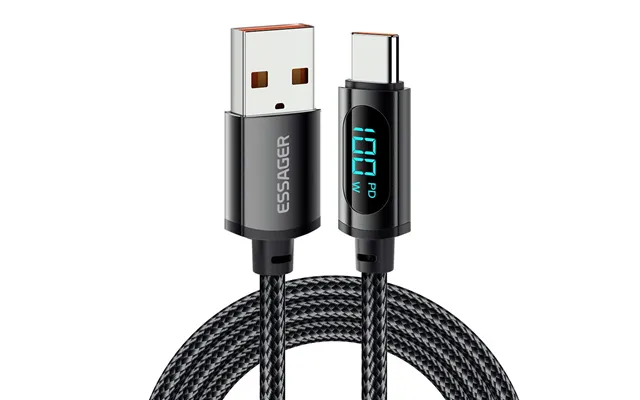 Essager 7a Pd 29w Pd 100w Type-c To Usb A Type-c Ip Fast Charge Digital Display Data Cable For Samsung Galaxy S22 S22 Ul