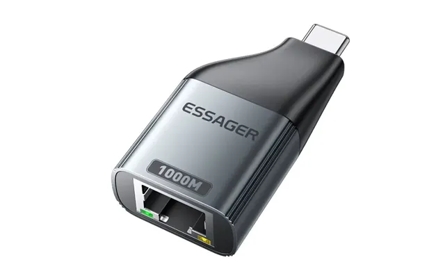 Essager Es-otg22 Ethernet Adapter 1000 100mbps Rj45 To Type-c Connector Extender Extension For Pc Tablet Laptop Projecto