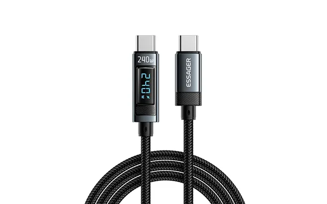 Essager Es-x47 5a 240w Type-c To Type-c Cable Fast Charging Data Transmission Tinned Copper Core Line 1m 2m Long For Iph