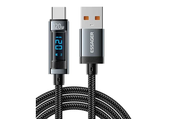 Essager Es-x47 6a 120w Usb-a To Type-c Digital Display Cable Fast Charging Data Transmission Copper Core Line 1m 2m Long
