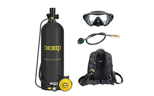 Eu Direct Dideep Portable 4l Scuba Oxygen Cylinder Air Tank Scuba Reserve Air Tank Pump Snorkeling Gear Snorkeling Div