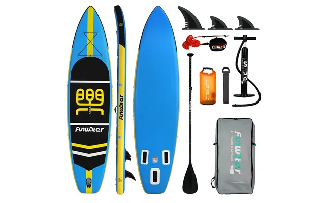 Eu Direct Funwater Inflatable Stand Up Paddle Board Surfboard 335x84x15cm Ultra-light For All Levels With 10l Dry Bag