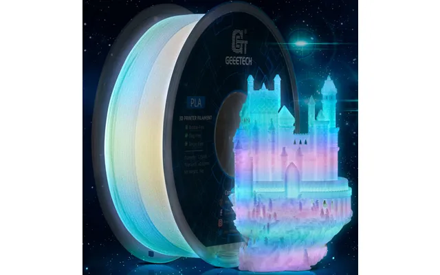 Eu Direct Geeetech Glow Pla Gradient 1.75mm 1kg Glow In Dark Gradient For 3d Printing Night Light Luminous Yellow Colo