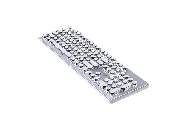 Eweadn Tk100 Punk Typewriter Wired Mechanical Gaming Keyboard 104 Keys Rgb Light Ergonomics Usb E-sports Gamer Keyboards