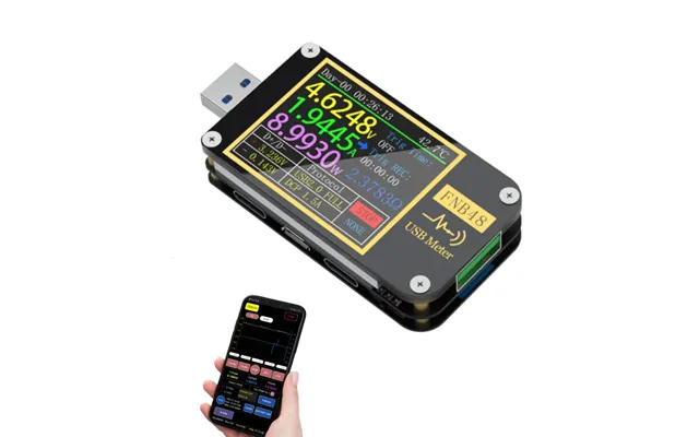 Fnb48 Usb Tester Voltmeter Ammeter Bluetooth App Tester Current And Voltmeter Usb Tester With Usb-a Micro Usb Type-c In