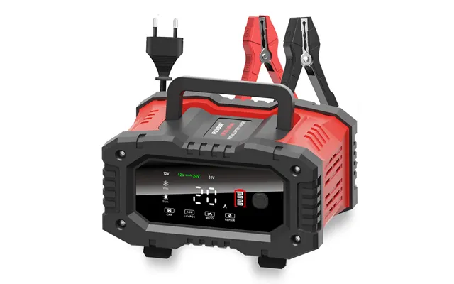 Foxsur 300w 12v 24v High-power Portable 20a Car Battery Charger For Calcium Gel Agm Wet Lifepo4 Lead Acid Batteries
