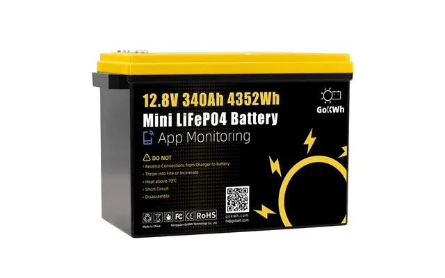 Gokwh 12v 340ah Vehicle Storage Box 4352wh Mini Lifepo4 Battery Built-in 200a Bluetooth Bms