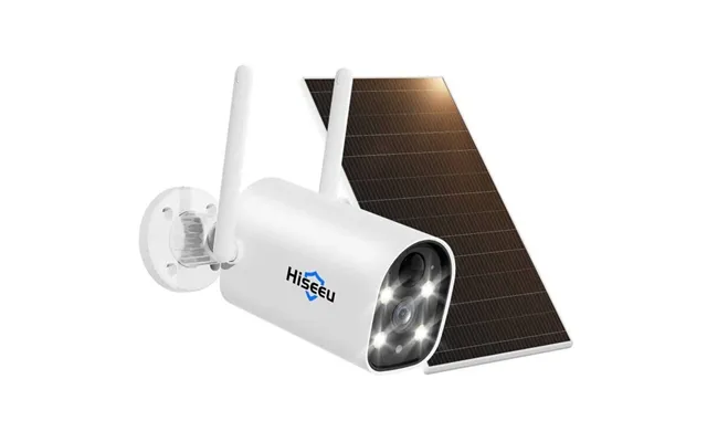Hiseeu C40 4mp 2.5k Solar Powered Security Camera Rechargeable Wifi Outdoors Camera Color Night Vision Motion Detection