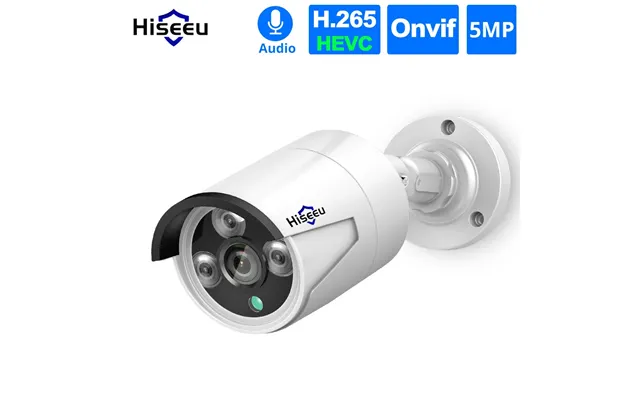 Hiseeu Hb615 H.265 5mp Security Ip Camera Poe Onvif Outdoor Waterproof Ip66 Cctv P2p Video Camera