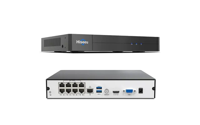 Hiseeu Ynvr-p-8 8 Port 4k Poe Network Video Recorder Nvr Support 4k 2k 8mp 5mp 3mp 1080p Poe Camera With Motion Alarm 24
