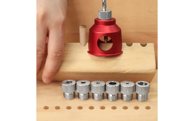Jighole 3-10mm Doweling Jig Drill Guide 90 Degree Straight Hole Positioner With 8 Steel Bushings Accurate Woodworking To