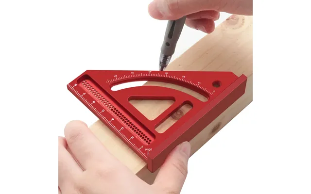 Jighole Multi-angle Measuring Ruler Protractor Height Gauge Square Ruler Aluminum Alloy Triangle Shape With Laser Engrav