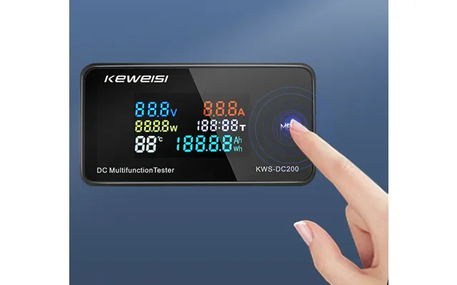 Kws-dc200 0-200v 0-100a Dc Digital Display Voltage And Current Meter Color Screen Power Tempterature Tester Timer