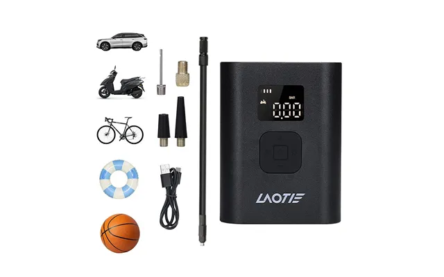 Laotie Q7 Mini Electric Bike Air Pump 150psi 4000mah Type-c Rechargeable Led Digital Gauge High Pressure Display Portabl