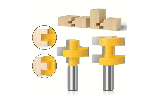 Lavie 2pcs 1 2 Inch Shank Tongue And Groove Joint Set Carbide Tipped Router Bits For Board Tabletops Panels Joinery