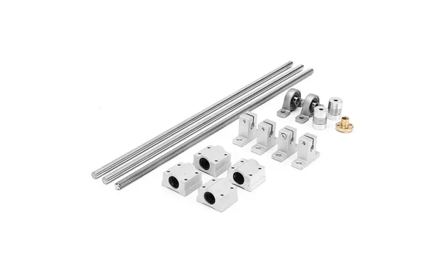 Machifit 15pcs 100mm-1000mm Optical Axis Guide Bearing Housings Linear Rail Shaft Support Screws Set