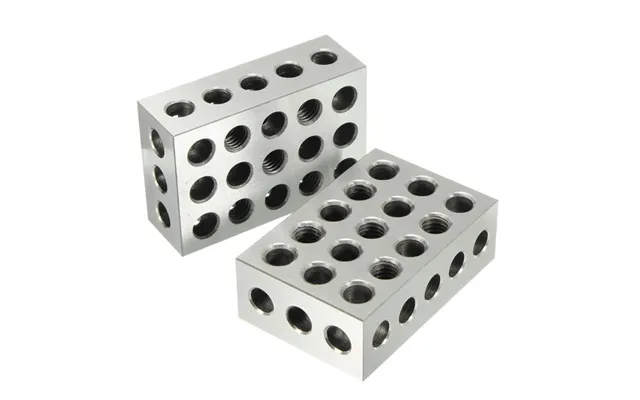 Machifit 2pcs 25x50x75mm Block 23 Hole Parallel Pad Clamping Block Lathe Tool Accuracy 0