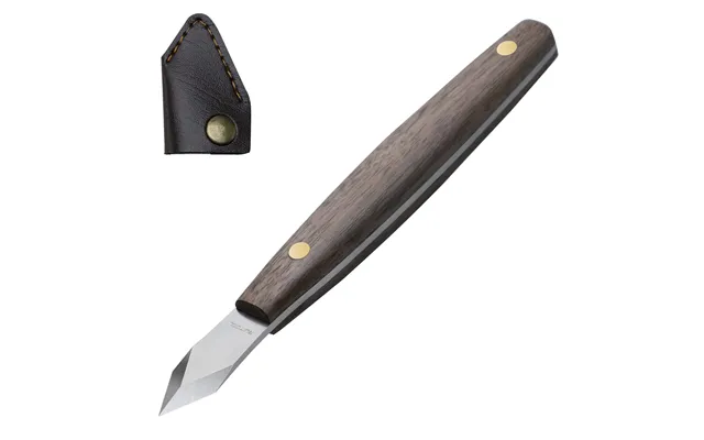Marking Knife High Carbon Steel Woodworking Scribe 7.6 Inch Double Beveled Blade With Wooden Handle And Leather Sheath