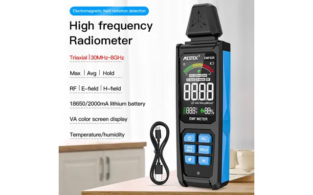 Mestek Emf02r Electromagnetic Radiation Detector High Voltage Line Magnetic Field Radiation Instrument Intensity Interfe
