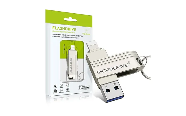 Microdrive 128gb Usb3.0&ip Flash Drive 2-in-1 Dual Metal Interface Usb3