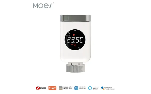 Moes Tuya Zigbe Wifi Trv Smart Thermostatic Radiator Valve App Remote Temperature Controller Timing Function Voice Contr