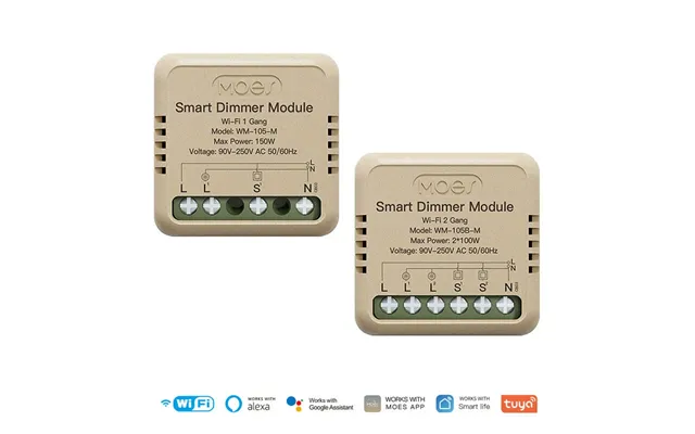 Moeshouse Tuya Wifi Intelligent Dimmer Switch Module Portable Home Automation Diy Switch Compatible With Alexa Google As