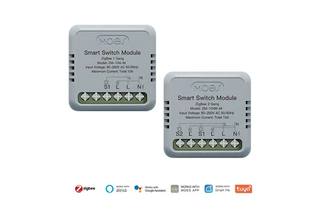 Moeshouse Tuya Zigbe Intelligent Switch Module Portable Home Automation Diy Switch Compatible With Alexa Google Assistan