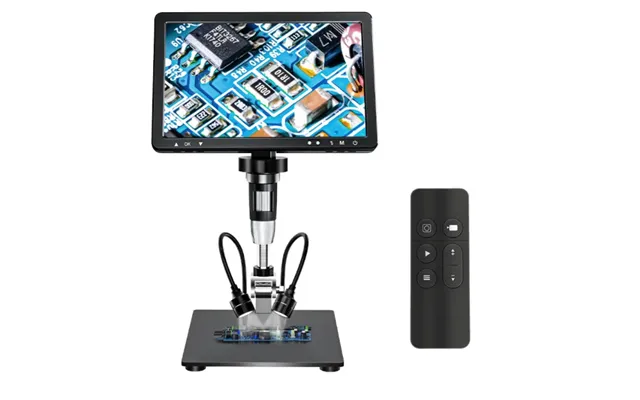 Mustool Dm12 10.1'' Hdmi Digital Microscope 2000x Coin Microscope With Ips Screen 20mp Soldering Microscope With 8leds