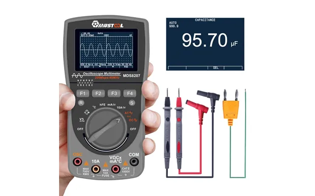 Mustool Mds8207 Intelligent 2 In 1 Digital 40mhz 200msps S Oscilloscope 6000 Counts True Rms Multimeter