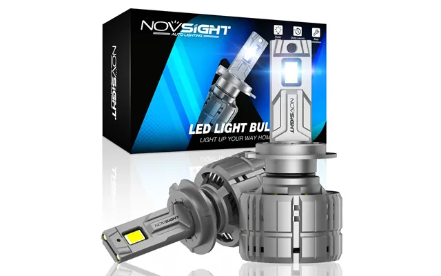Novsight A500-n60 2pcs 40000lm Pair Car Headlight Led Bulbs High Low Beam Kit 6500k Headlamp Ip68 Waterproof White Light
